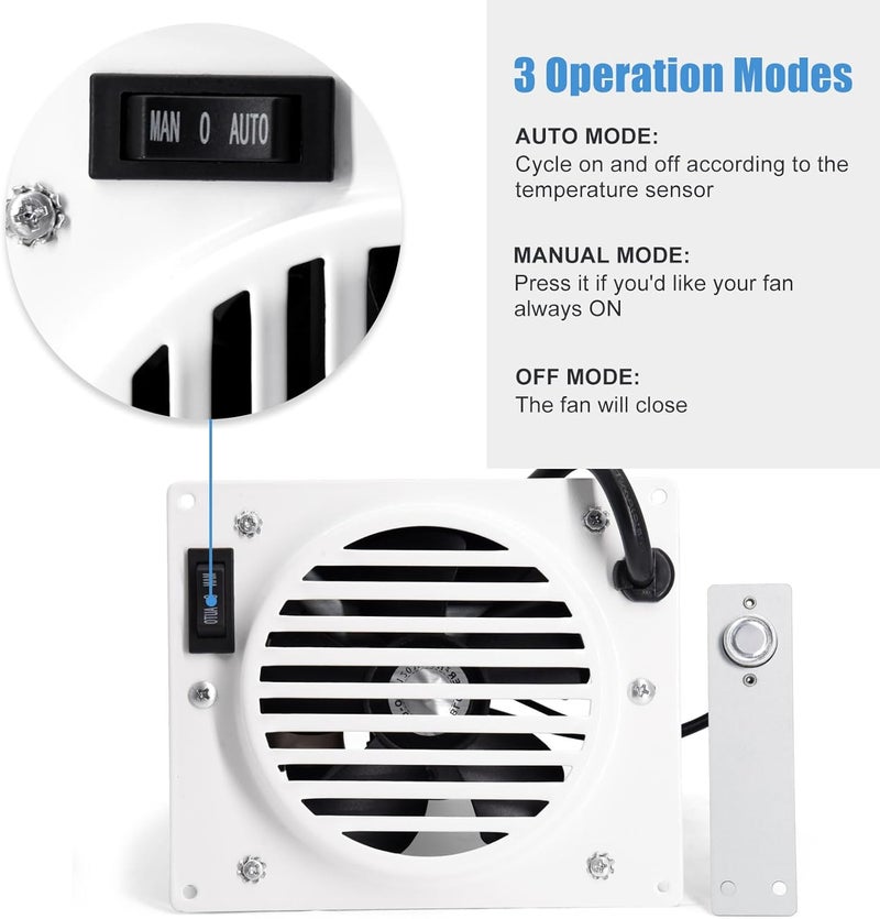 Criditpid MGB100 Wall Heater Blower Fan Kit for ProCom, Avenger MG and Bluegrass Living Ventless Space Heaters Over 10,000 BTU, Replacement ProCom MGB100 Blower Vent-free Wall Heater Fan Accessory Kit - Image 4